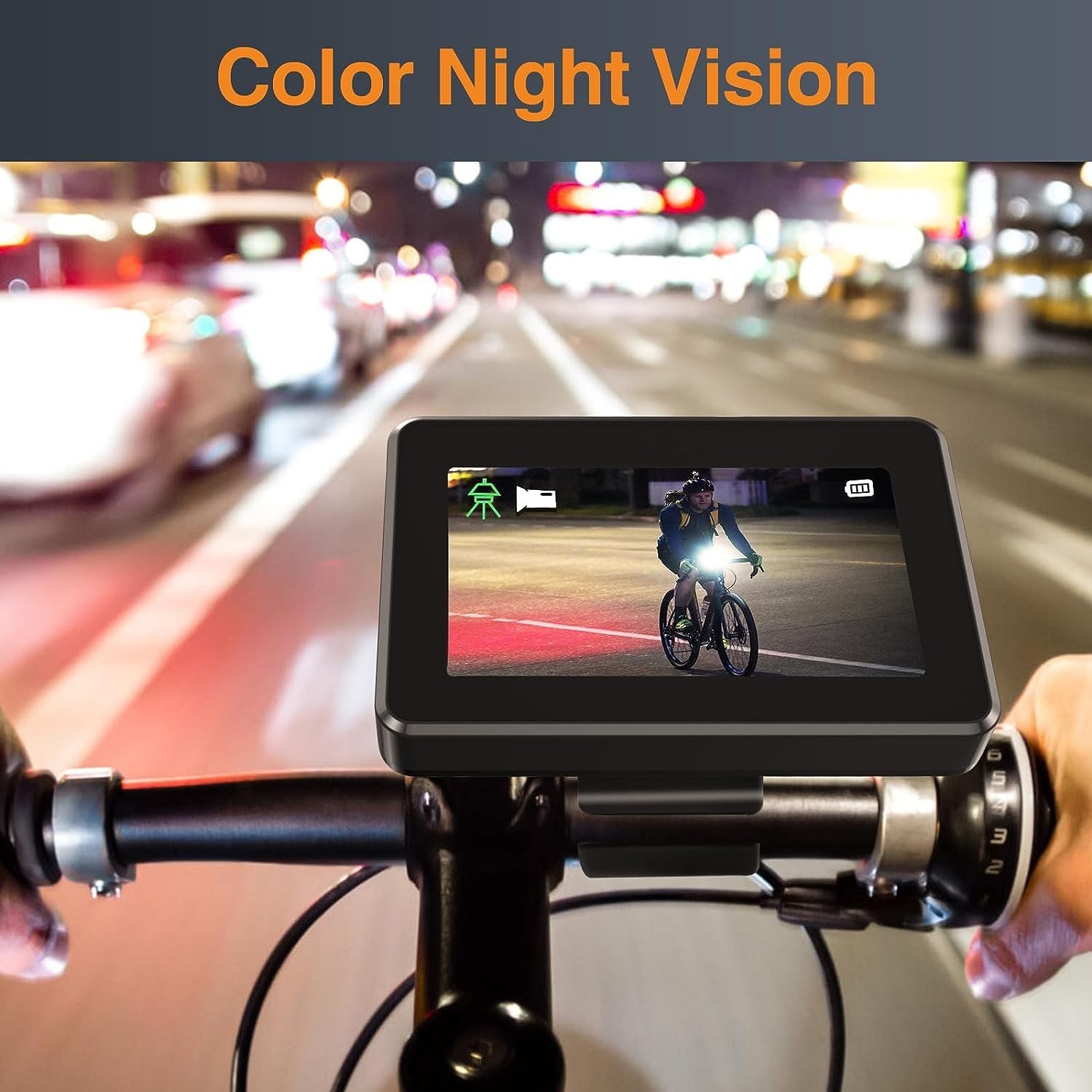 caméra de vélo arrière avec vision nocturne avec ensemble de moniteurs