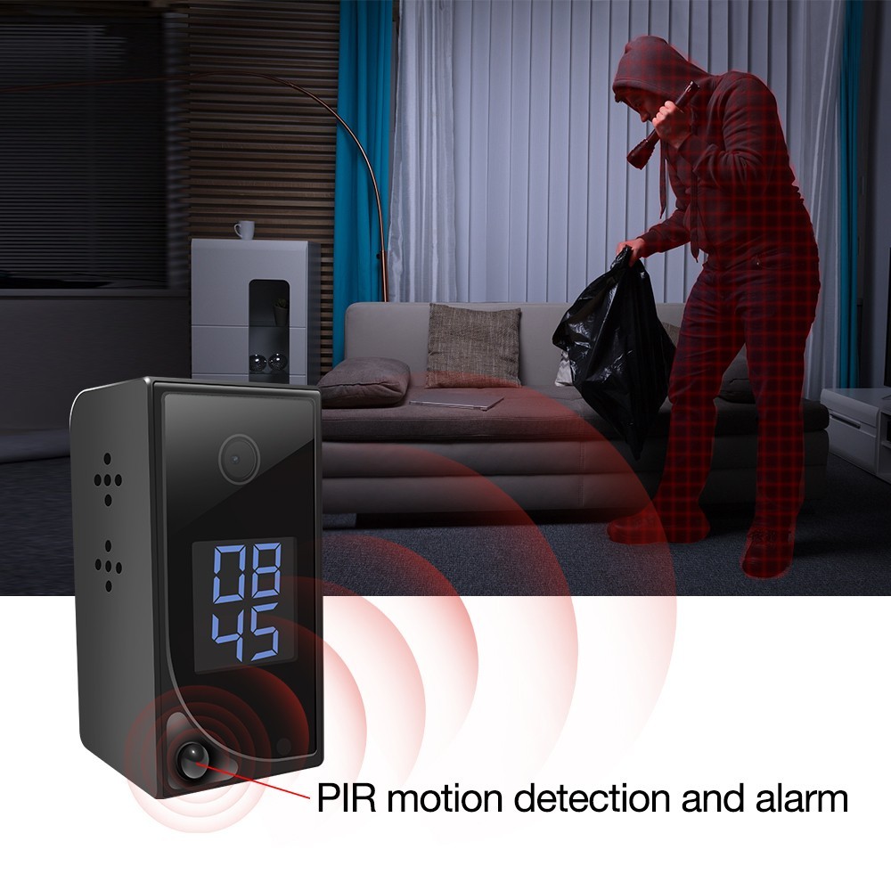 caméra cachée détecteur de mouvement PIR et notification d'alarme push