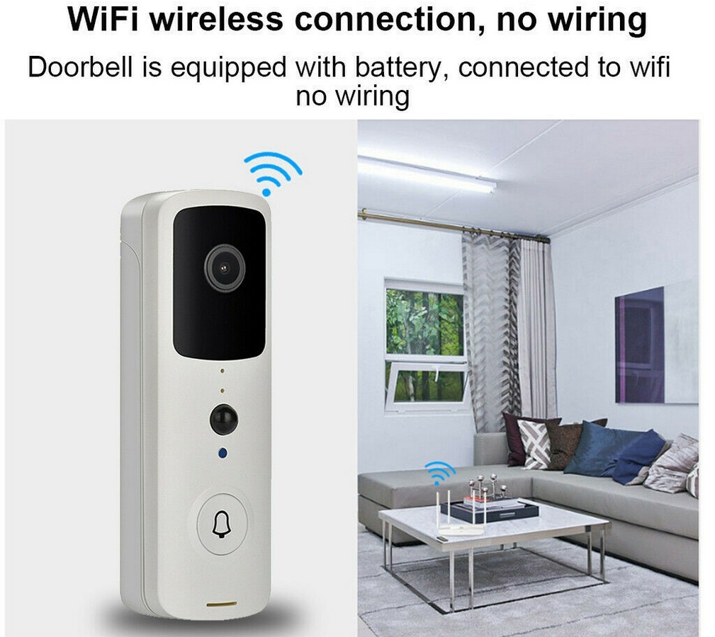 Sonnette WiFi - sonnette vidéo sans fil avec caméra HD et détection de  mouvement pour un usage domestique