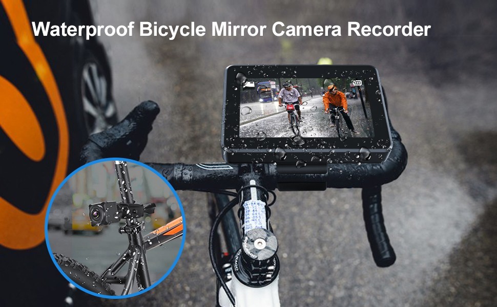 Caméra de vélo étanche IP68 avec kit de moniteur