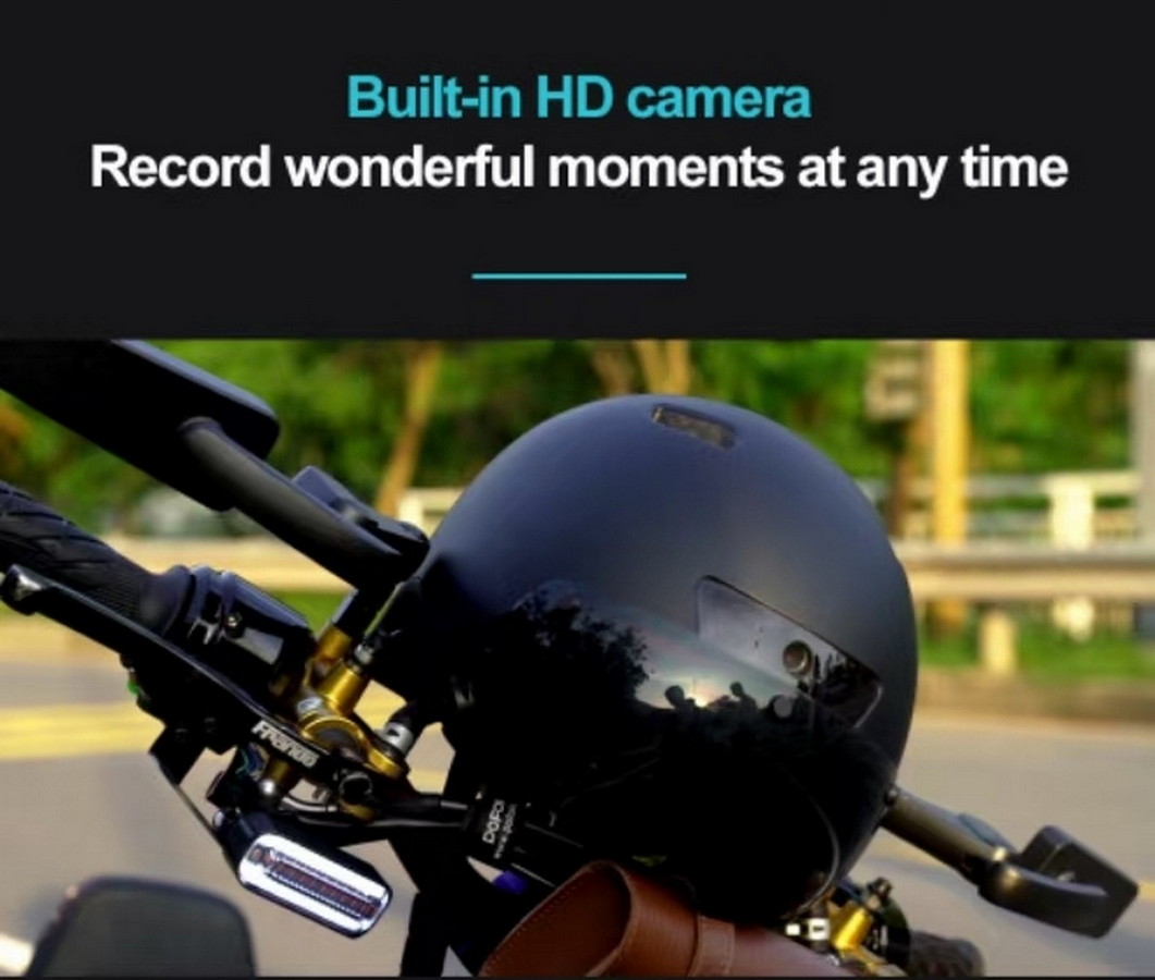 caméra intégrée dans un casque de vélo avec enregistrement