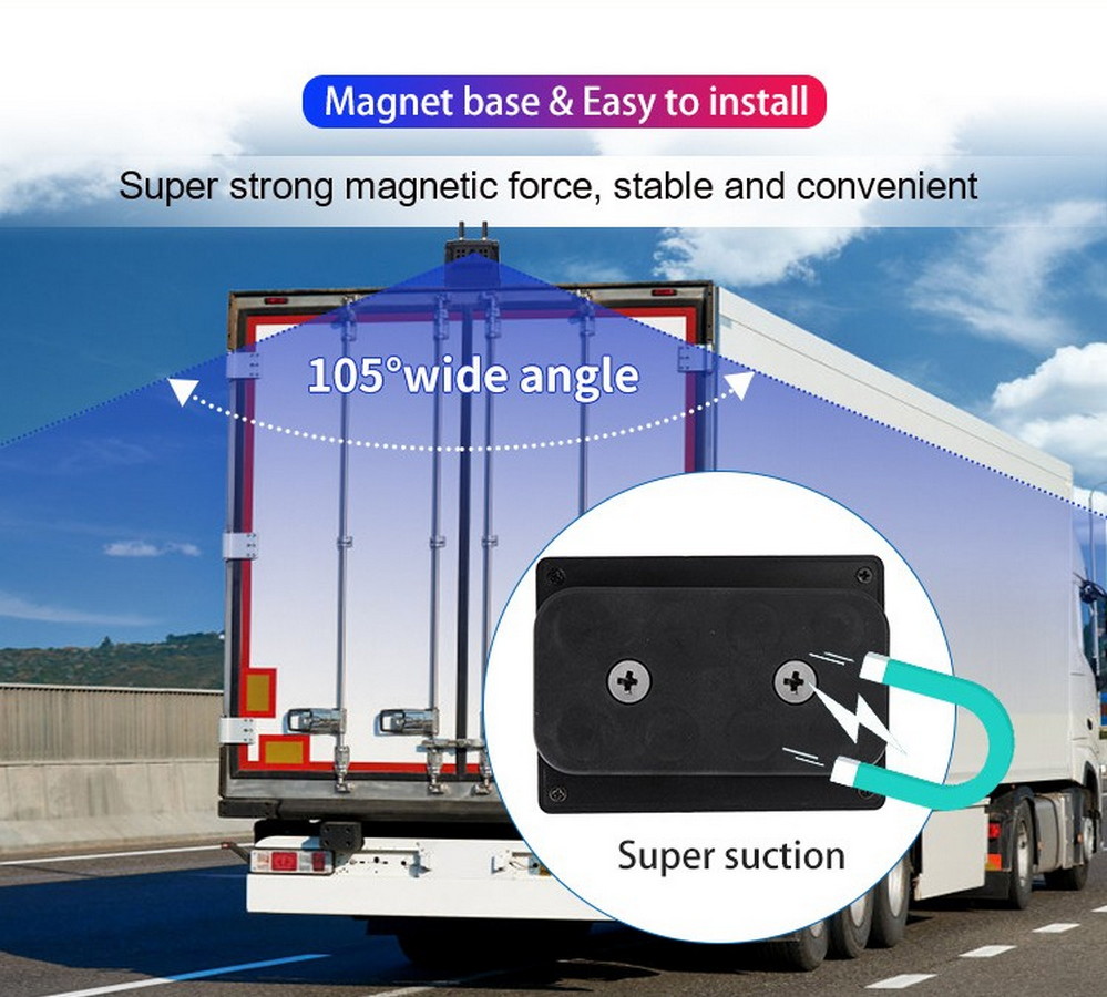 caméra wifi avec aimant pour camion fourgon