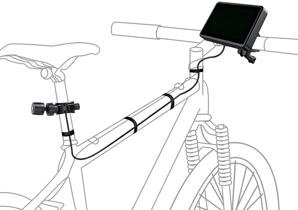 caméras de vélo et montage de moniteur