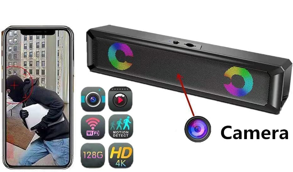 Caméra espion enceinte Bluetooth