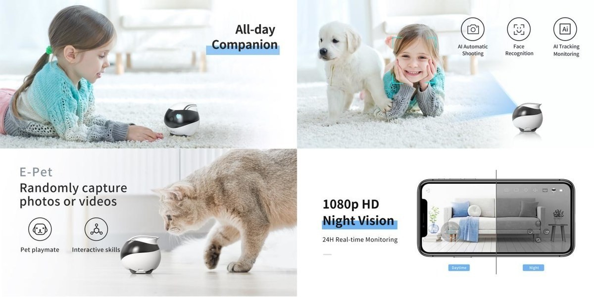 Robot EBO Air - comme compagnon pour vos animaux de compagnie