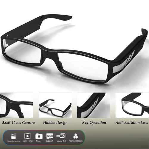 Lunettes de soleil Spy avec caméra et l'enregistrement Full HD