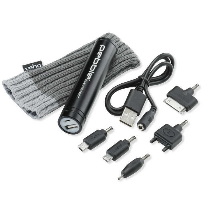 Pebble SmartStick Noir Pack chargeur