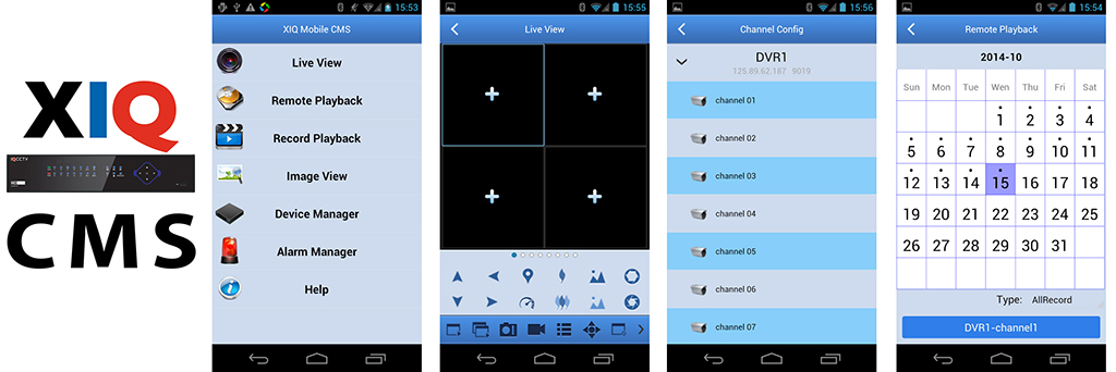 l'application CMS xiq Mobile-