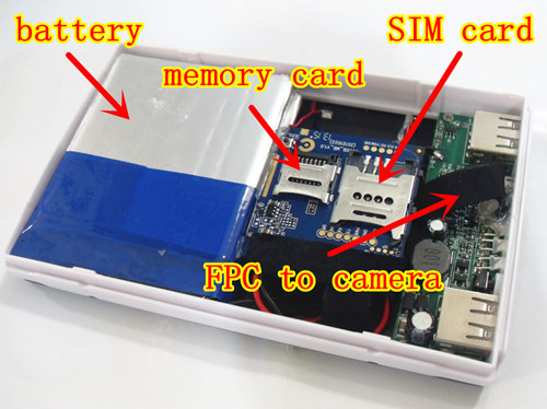 Gsm powerbank avec caméra sur carte sim