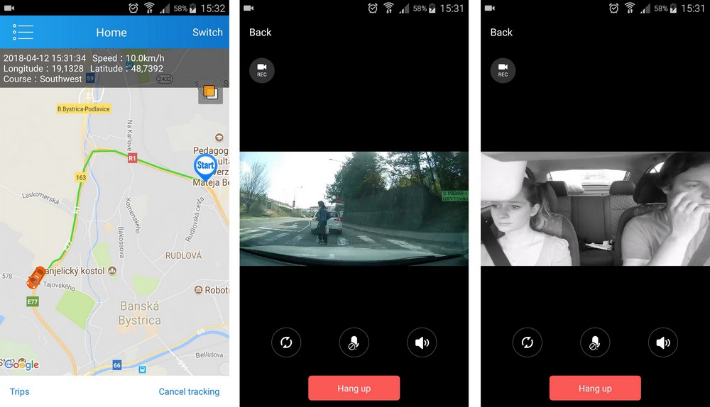 Caméra de voiture 3g avec GPS - suivi via application