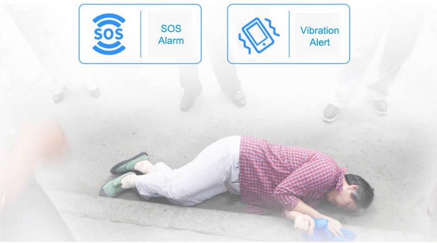 Vibration Qbit et alarme SOS