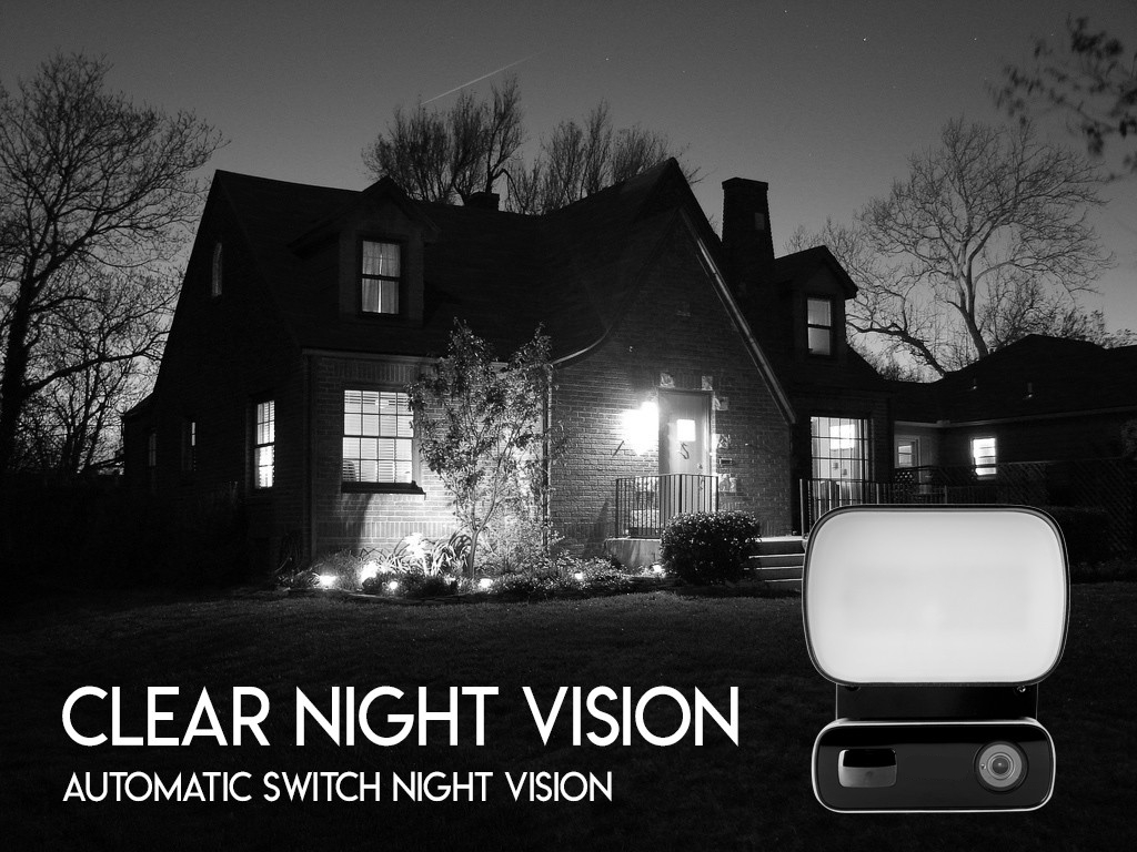 caméra wifi dans le réflecteur avec vision nocturne