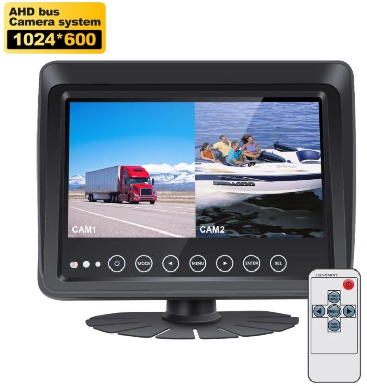 moniteur de voiture étanche IP68 avec télécommande