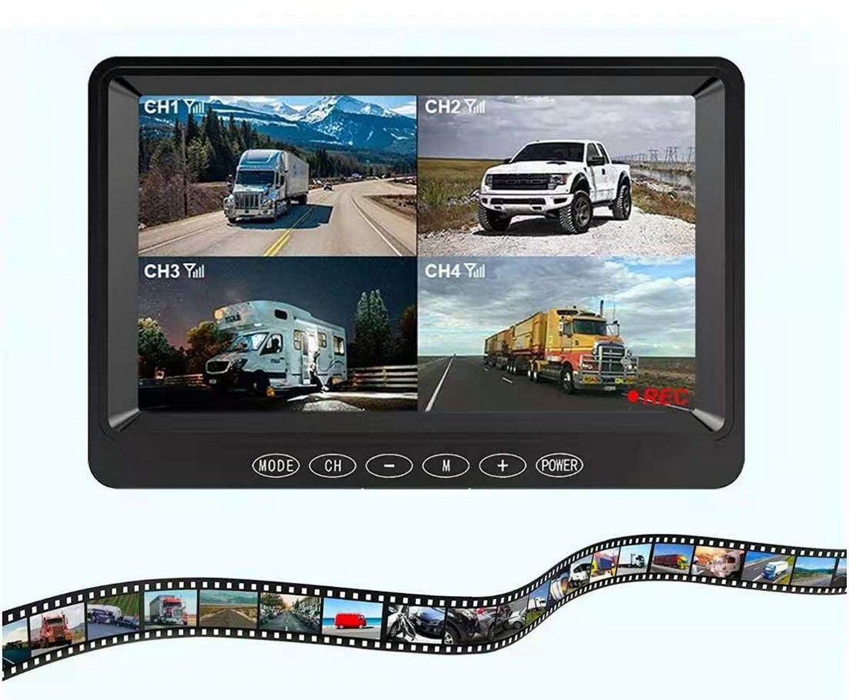 Moniteur de voiture 7 pouces DVR - Enregistrement sur carte SD