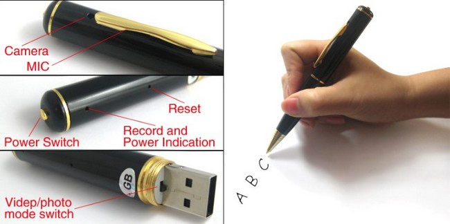 caméra stylo espion