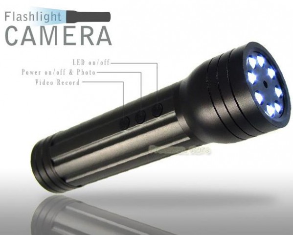 Lampe de poche avec caméra - 8x LED haute puissance
