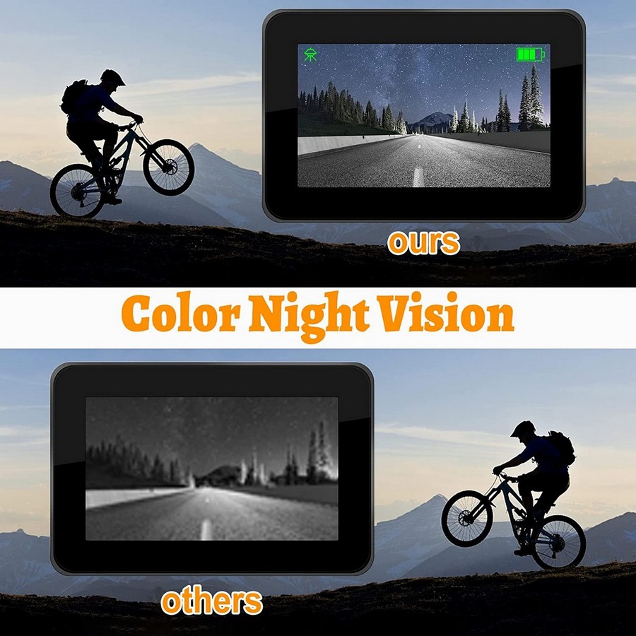 système de caméra pour vélos, vision nocturne couleur