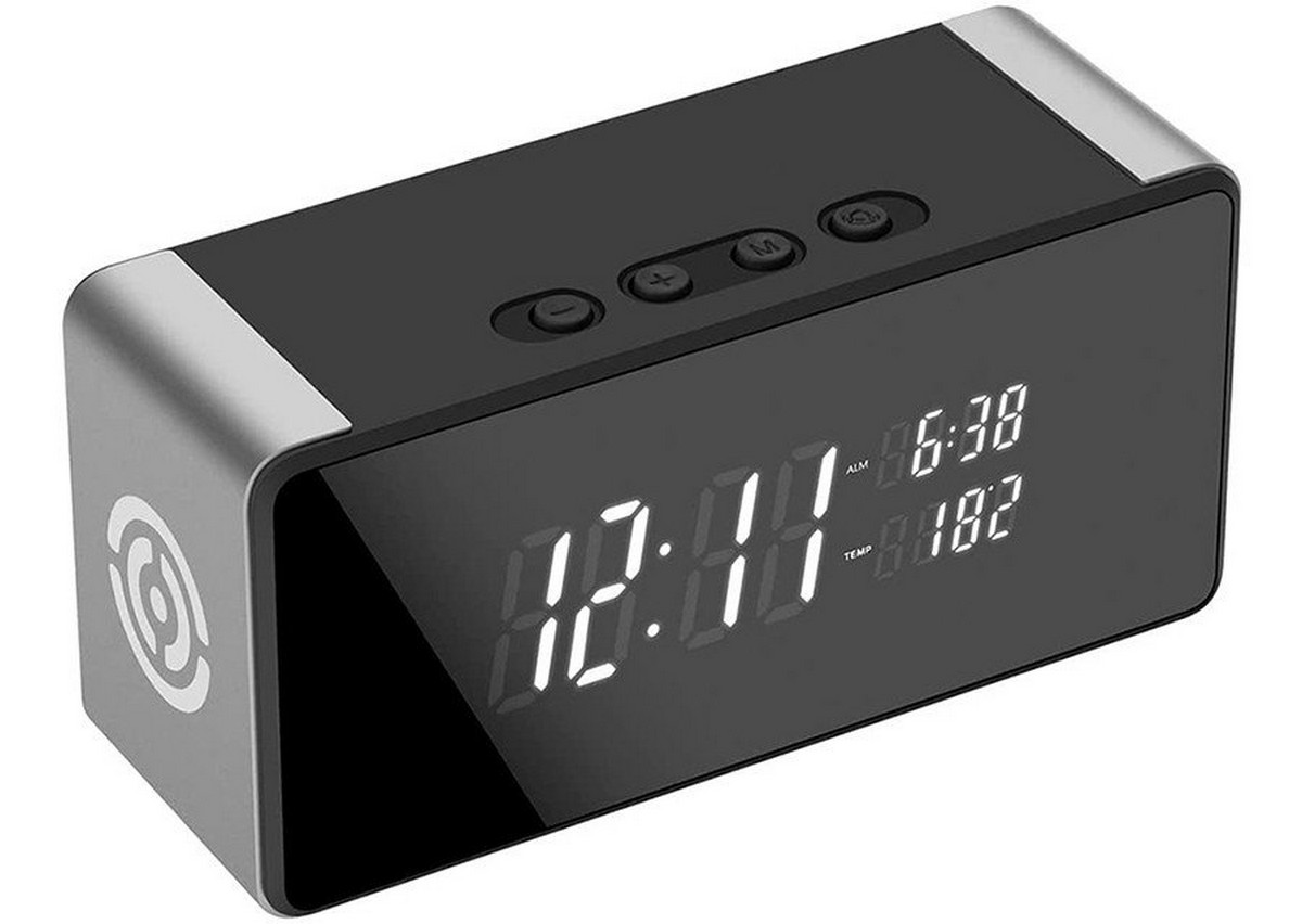 Horloge numérique avec caméra FULL HD Wifi P2P, surveillance 24h/24 et 7j/7